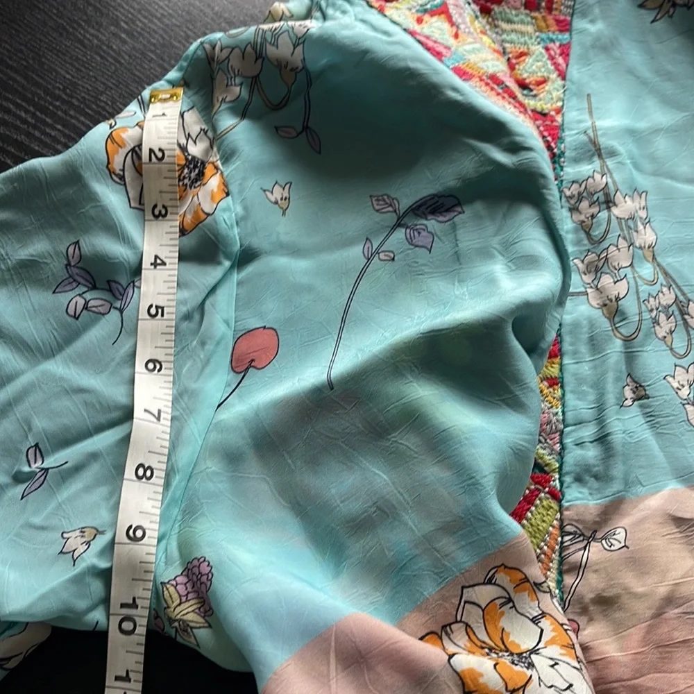 JOHNNY WAS Fuska Reversible Flower Embroidered Kimono Style Snap Front Jacket - Picture 12 of 14